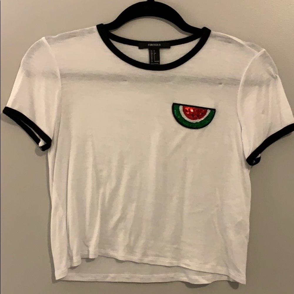 white watermelon shirt